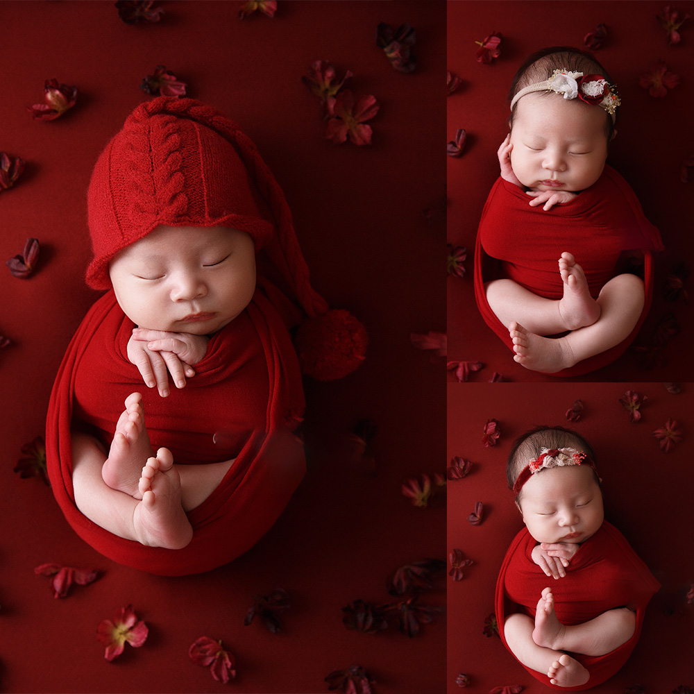 Baby Wrap Stretchy - 6 stks/set pasgeboren fotografie rekwisieten zachte