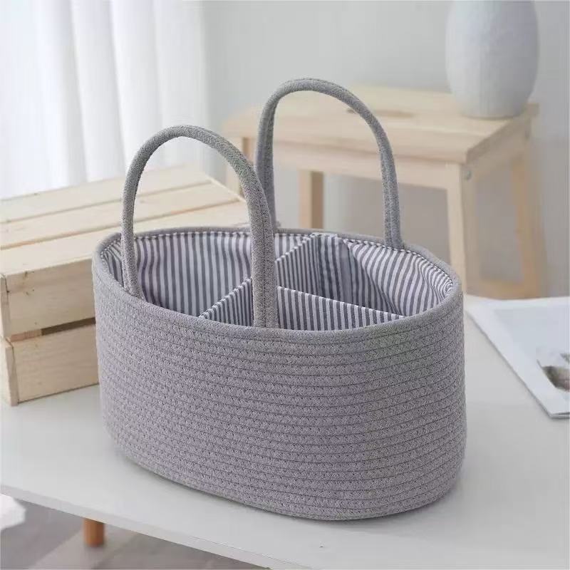 Baby Nursery Basket - Draagbare luiers opbergmand met kwast, handgeweven