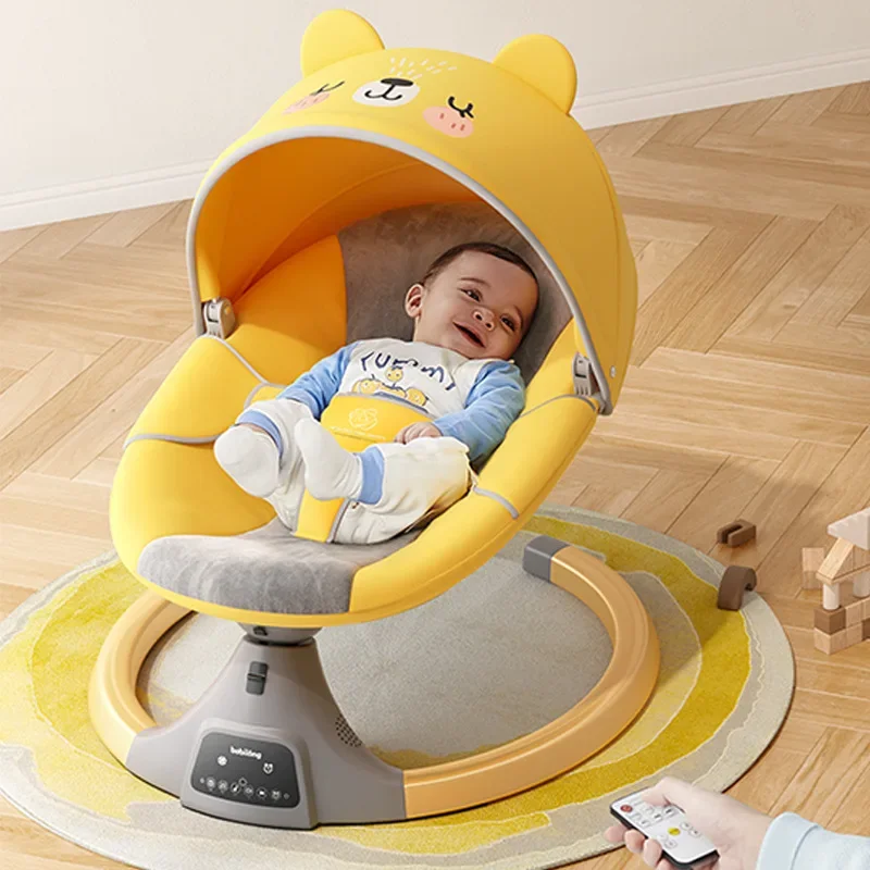 Baby Nursery Rocking Chair - Baby-schommelbed, kinderschommelstoel, rustgevende stoel, elektrische baby-schommelwieg,