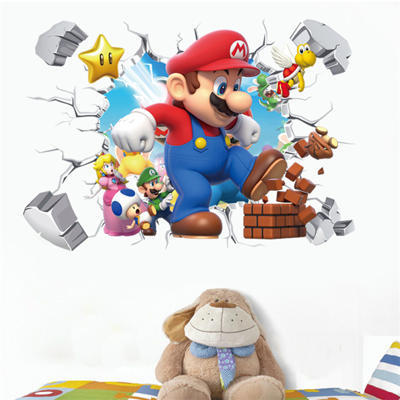 Baby Nursery Design - 3D Cartoon Anime Game Characters Muursticker