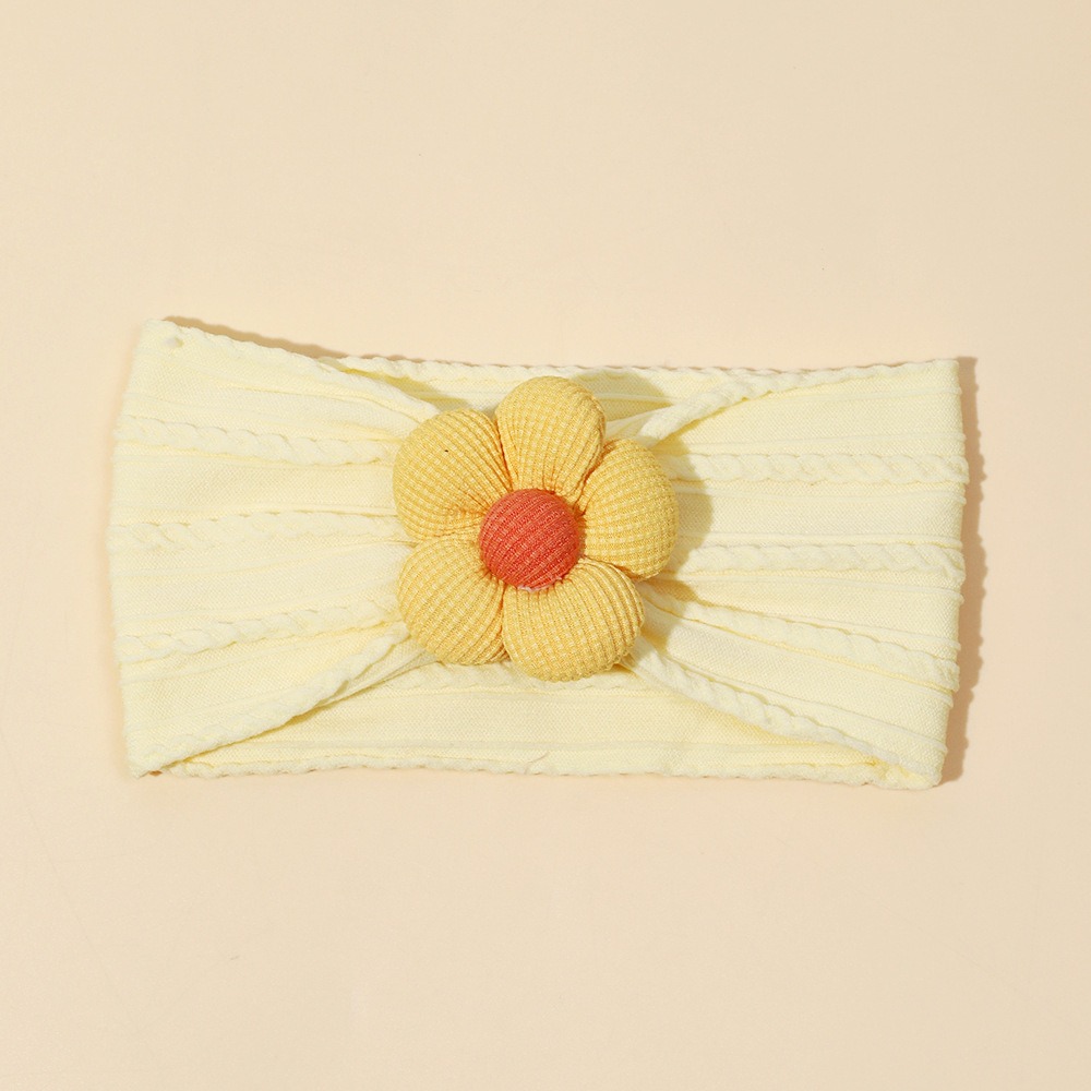 Baby Wrap Stretchy - Leuke bloemige baby brede hoofdband van