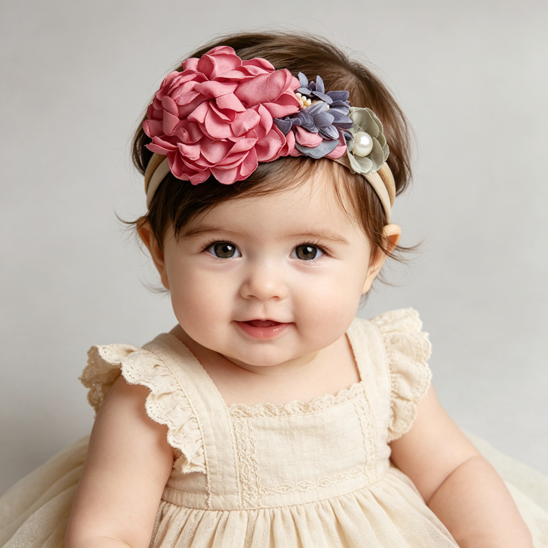 Baby Wrap Stretchy - Nylon hoofdbanden voor pasgeboren babymeisjes Zachte