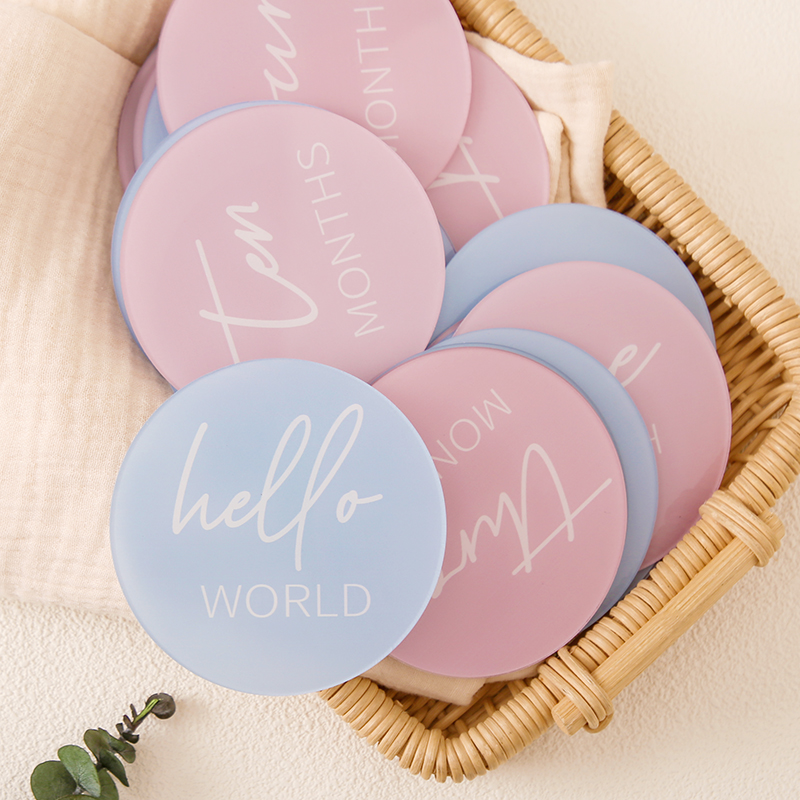 Milestone Card Set - 13pcs Baby Acryl Mijlpaal Nummer Maandelijkse