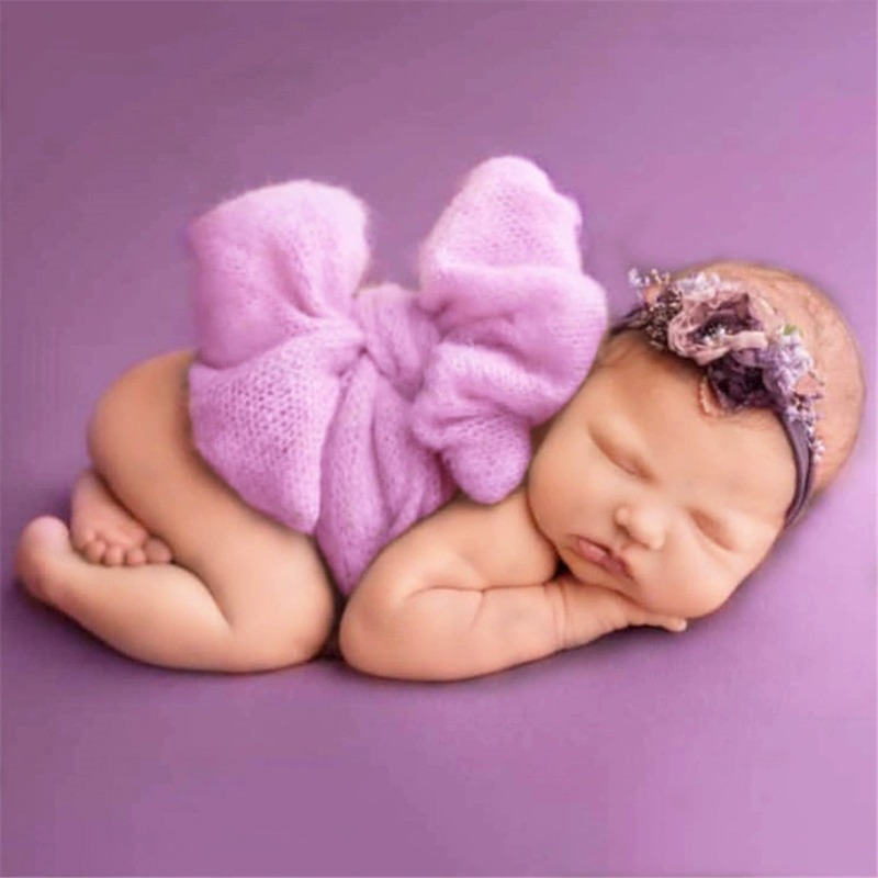 Baby Wrap Stretchy - 2 stuks vlinder strik pose riem,