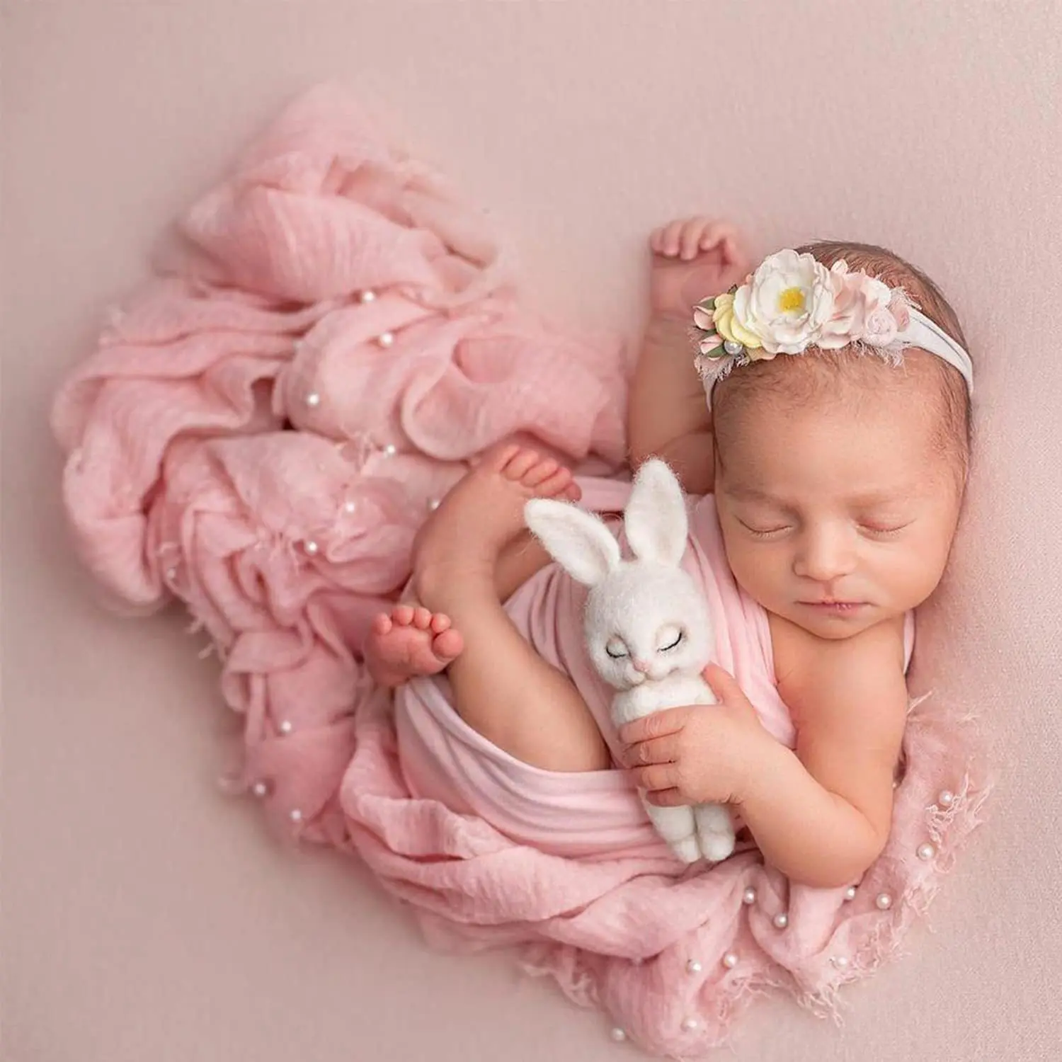 Baby Wrap Stretchy - 90x170cm fotoshoot prop zachte rekbare gebreide