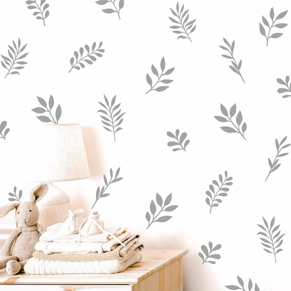 Baby Nursery Design - 41 stuks botanische blad muursticker speelkamer
