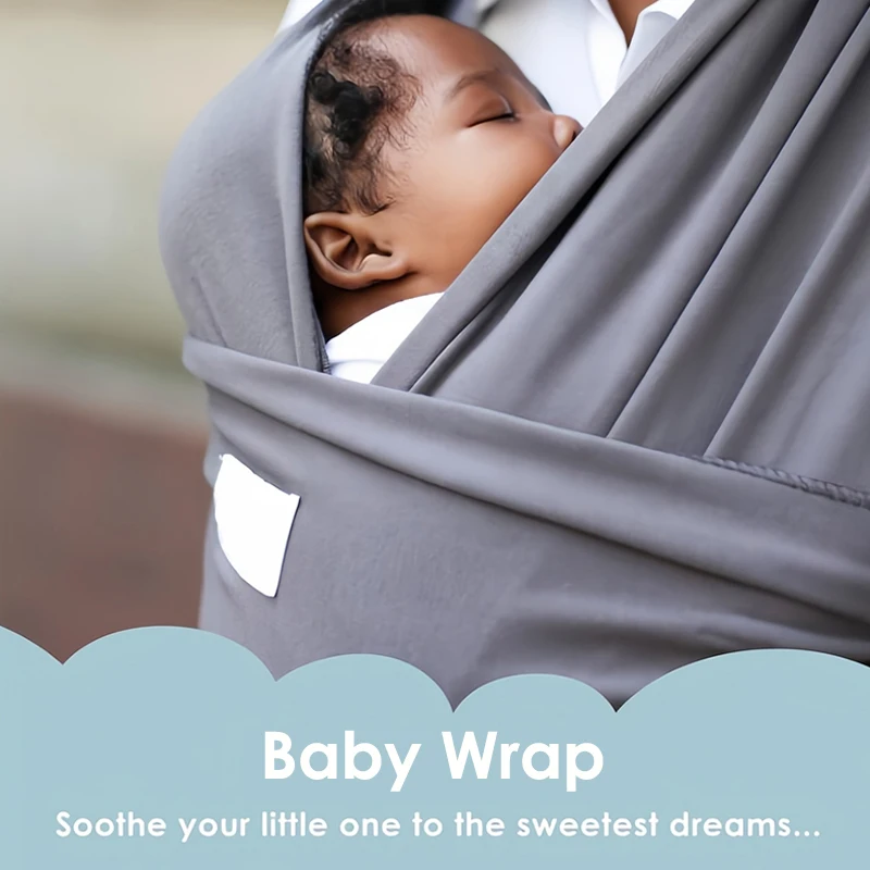 Baby Wrap Stretchy - Zachte, elastische baby draagdoek, handsfree, lichtgewicht,