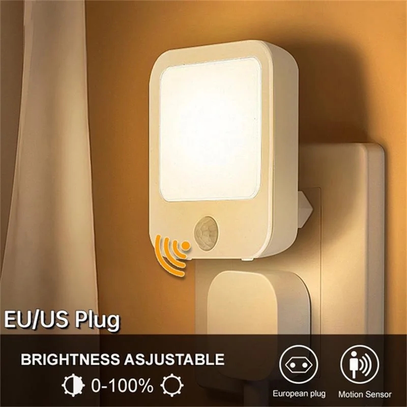 Baby Nursery Egg Light - Bewegingssensor LED-nachtverlichting EU-stekker dimbaar kastlicht voor