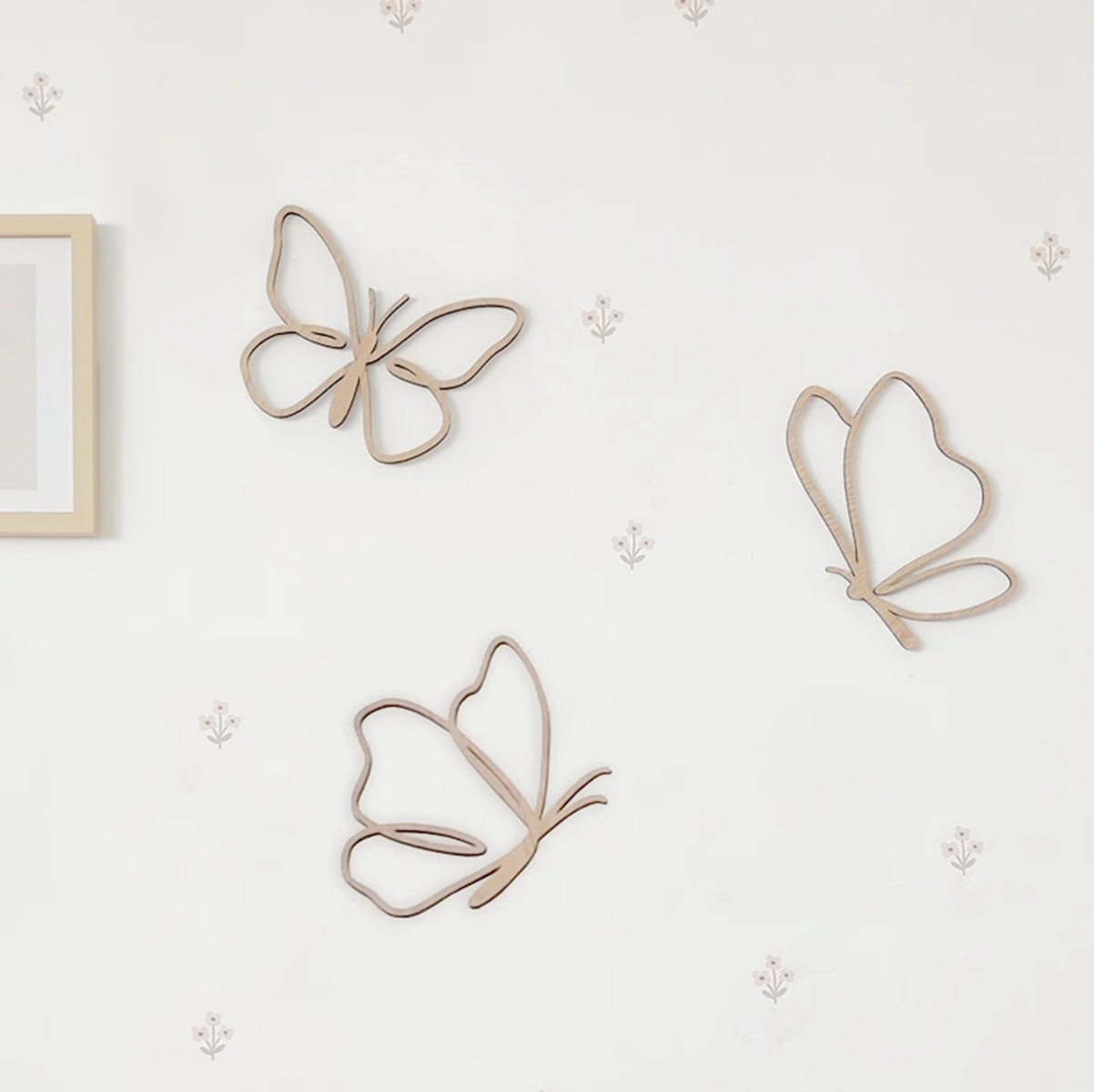 Baby Nursery Design - Houten Vlinderbord, Houten Wanddecoratie, Houten Vlinderdecoratie,