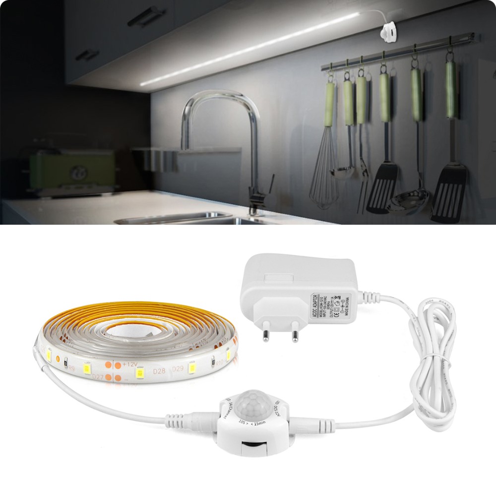 Drawer Dresser White - Draadloze PIR Bewegingsmelder LED Strip Licht
