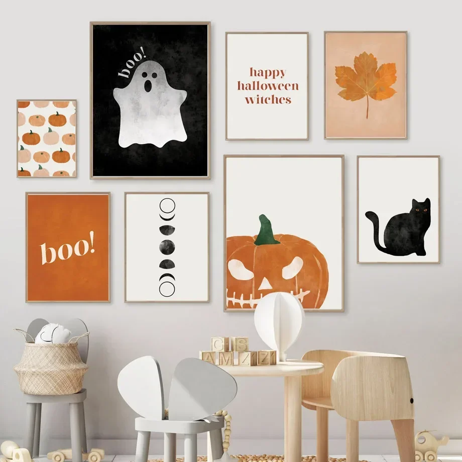 Baby Nursery Pictures - Kat Halloween Soul Pumpkin Wall Art