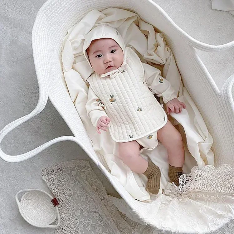 Baby Nursery Basket - Draagbare Baby Moses Mand Carrier Katoenen