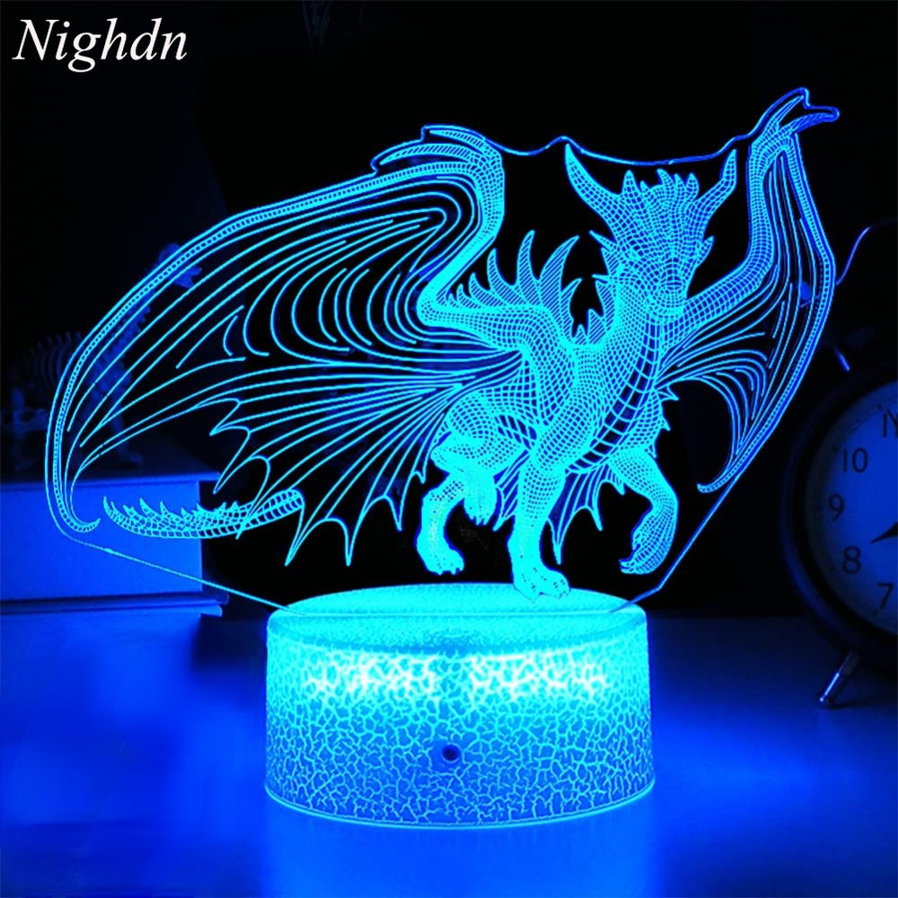 Baby Nursery Egg Light - Draak Nachtlampje Acryl Led Usb Tafelbedlamp