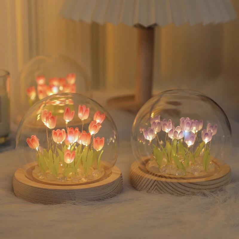 Baby Nursery Egg Light - Kunstmatige Tulp Bloem Nachtlampje Ornamenten Handgemaakte