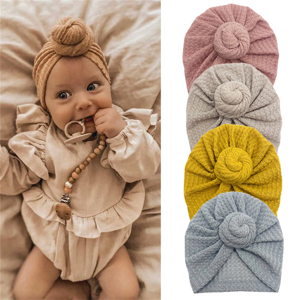 Baby Wrap Stretchy - Effen donut tulband babymeisje cap winter