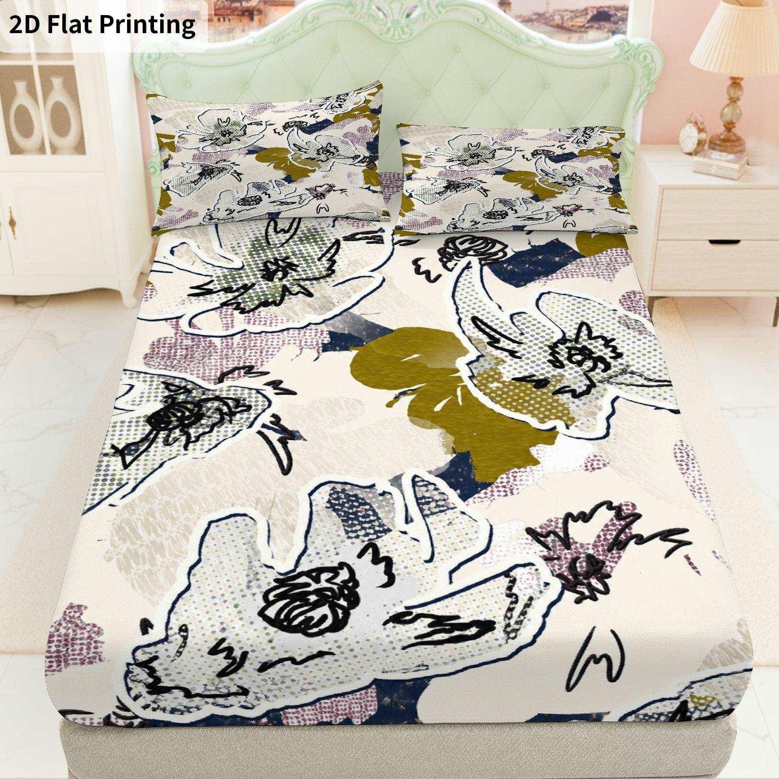 Bloemenbladpatroon Beddengoed  - Baby Nursery Bedding recensie en prijs