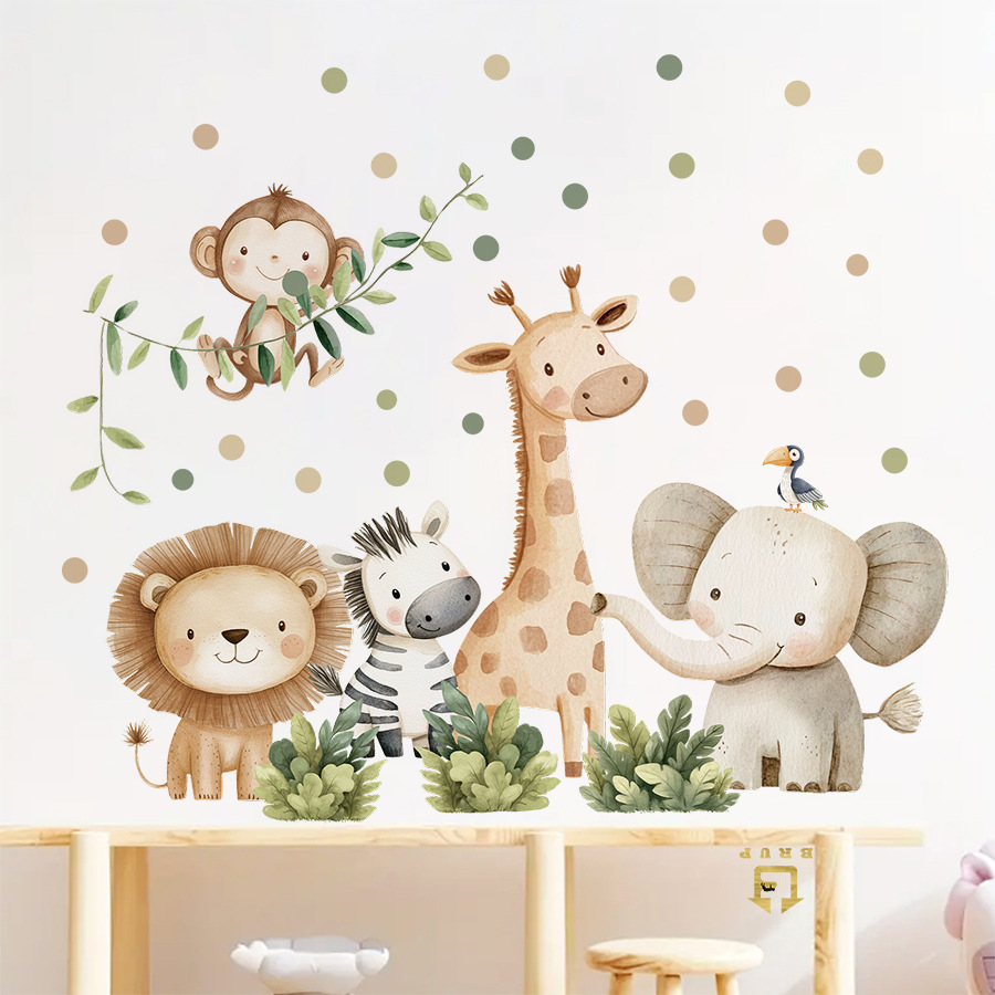 Boho bosdieren muurstickers vo - Baby Nursery Design recensie en prijs