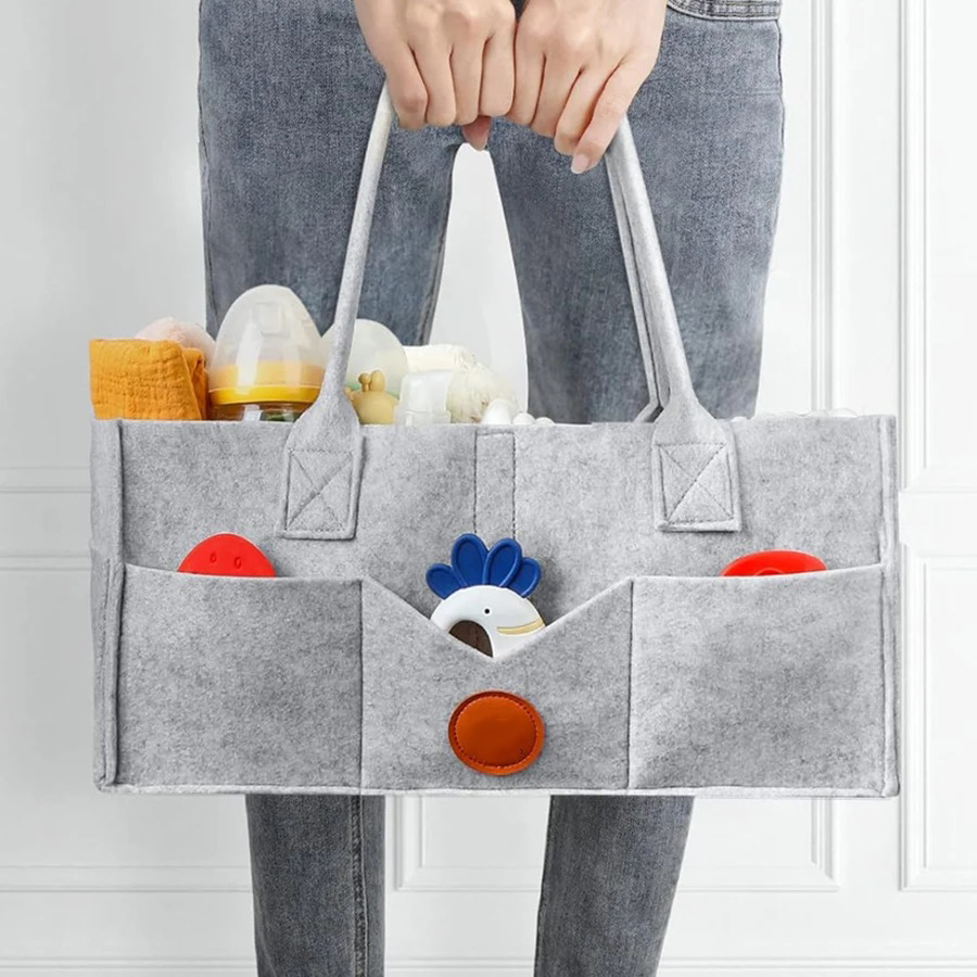 Vilten luieropbergtas voor kin - Diaper Caddy Organizer recensie en prijs