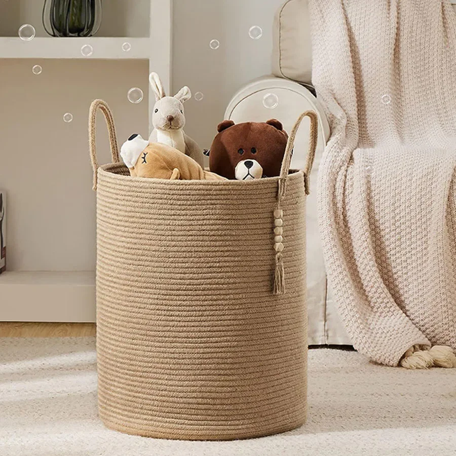 Grote opbergmand, hoge geweven - Baby Nursery Basket recensie en prijs