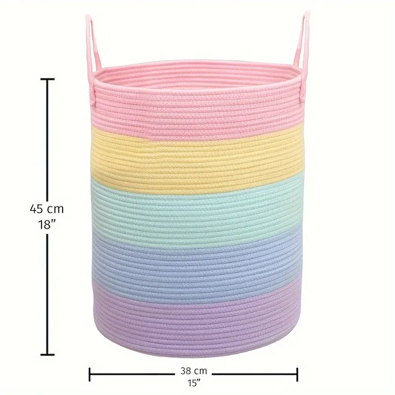 Grote regenbooggestreepte opbe - Baby Nursery Basket recensie en prijs