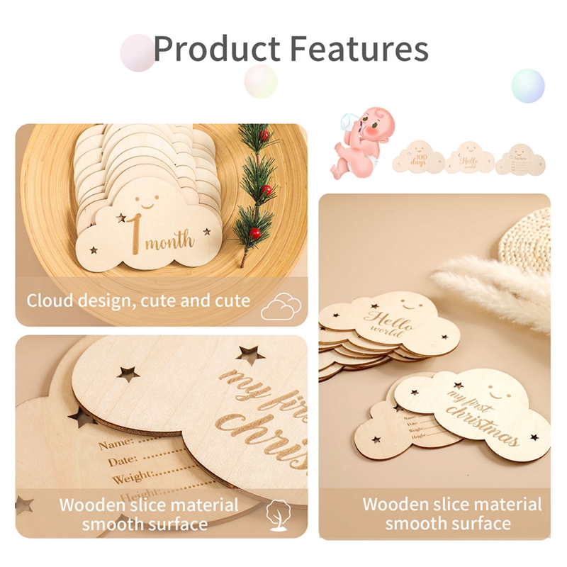 Engels en Spaans houten babymi - Milestone Card Set recensie en prijs