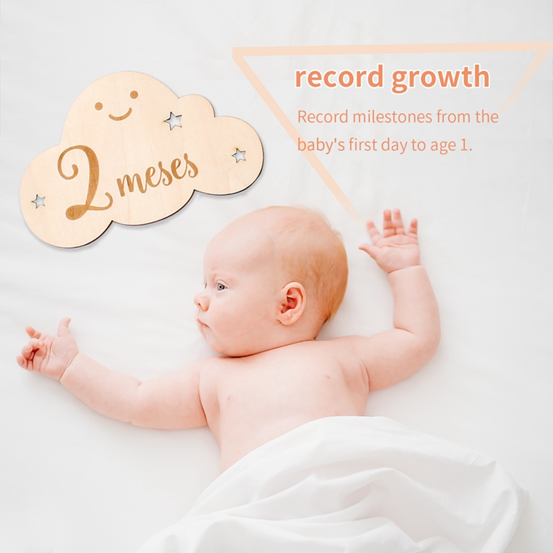 Engels en Spaans houten babymi - Milestone Card Set recensie en prijs