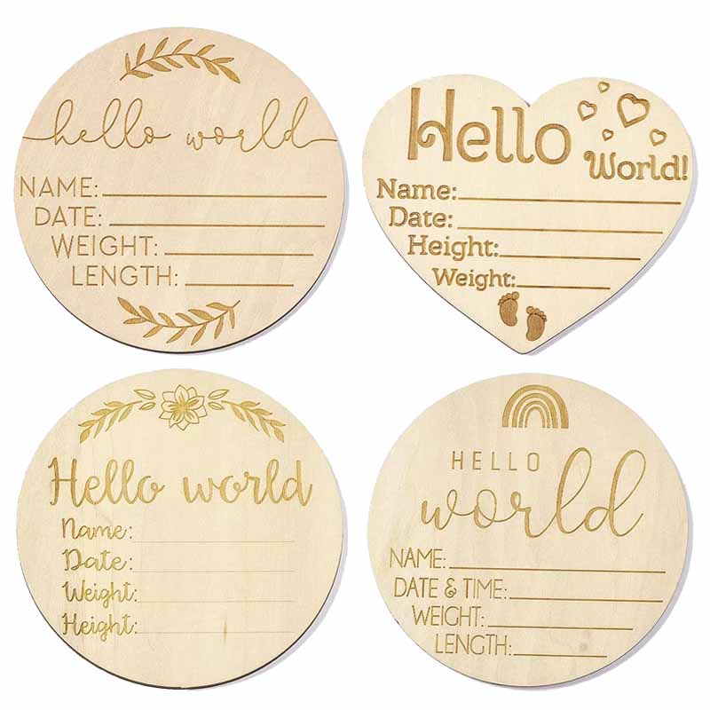 Houten babygroei souvenirkaart - Milestone Card Set recensie en prijs
