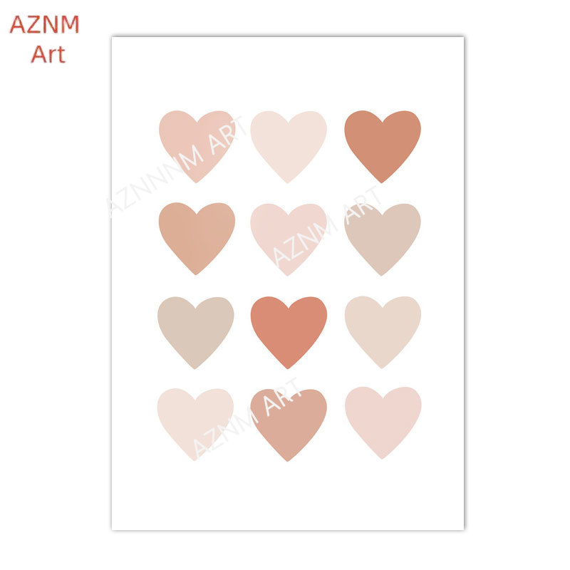 1/3PCS, cartoon hart regenboog - Baby Nursery Pictures recensie en prijs