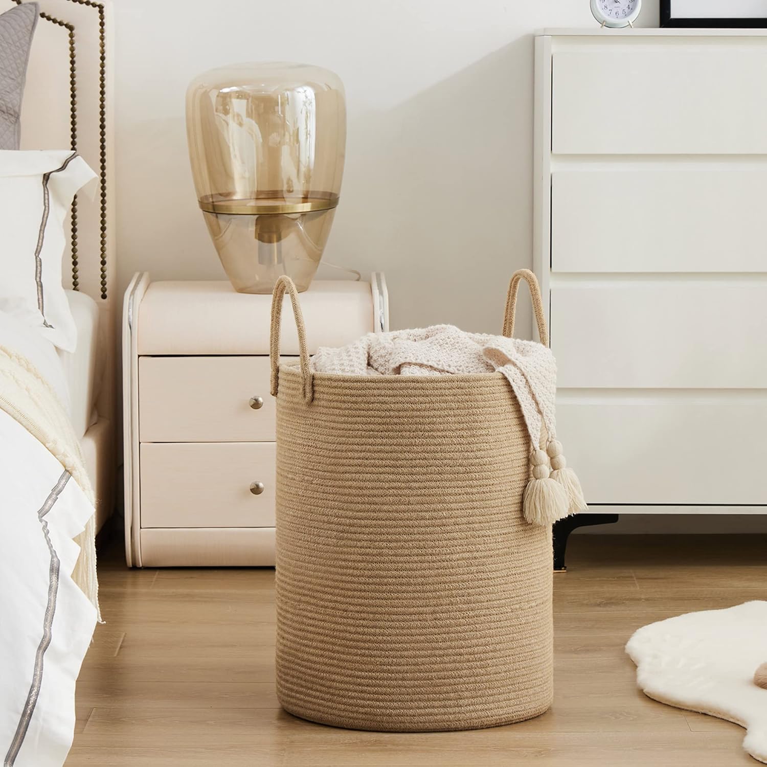 Grote opbergmand, hoge geweven - Baby Nursery Basket recensie en prijs