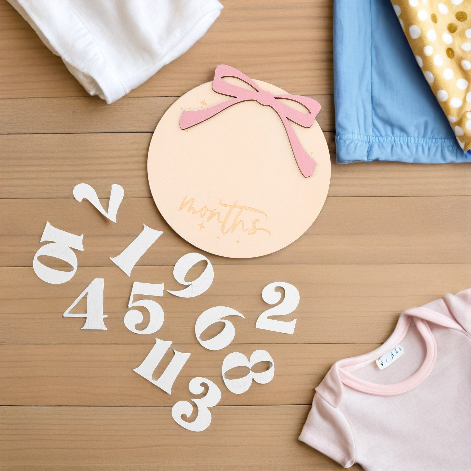 Houten maandelijkse mijlpastec - Milestone Card Set recensie en prijs
