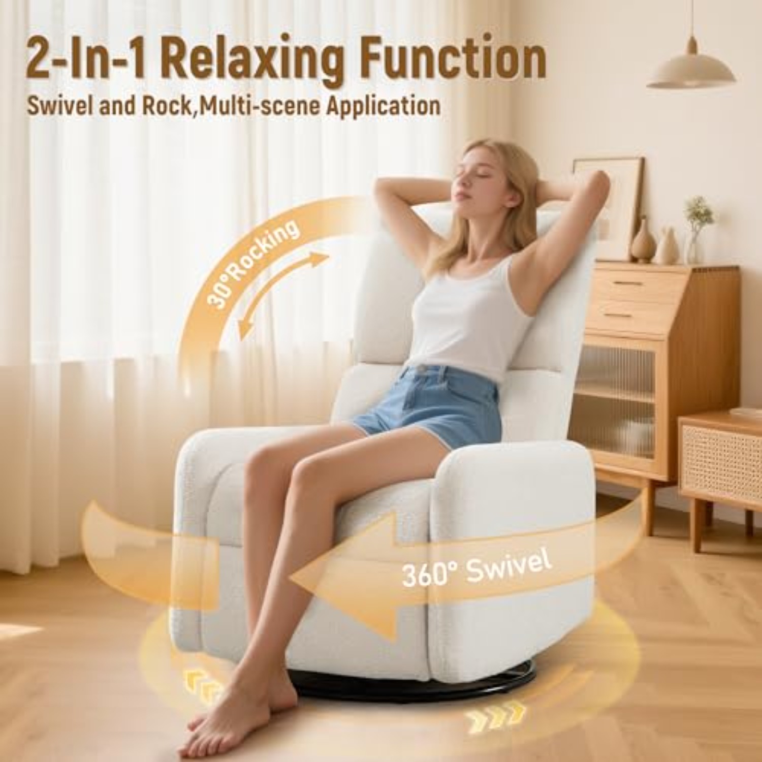 360 °   Schommelstoel, wiegsto - Baby Nursery Rocking Chair recensie en prijs