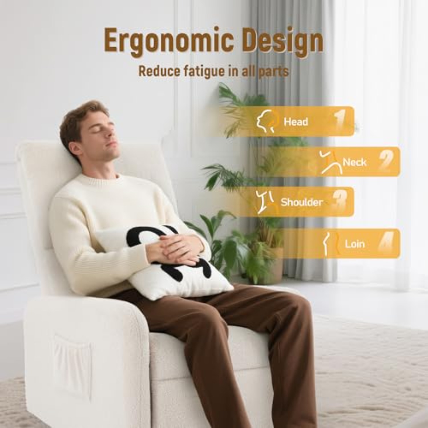 360 °   Schommelstoel, wiegsto - Baby Nursery Rocking Chair recensie en prijs