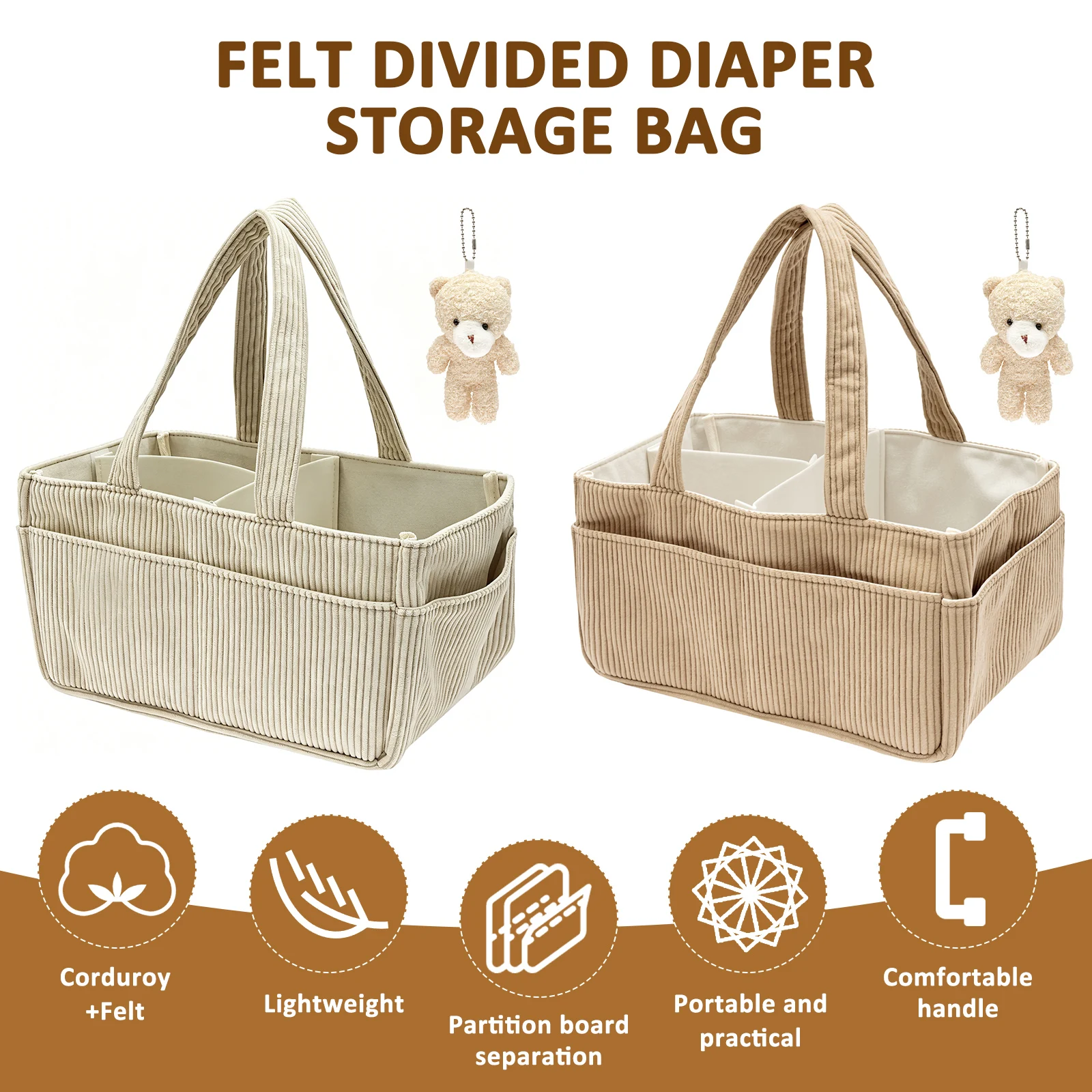 Reistas voor moeders, opvouwba - Diaper Caddy Organizer recensie en prijs