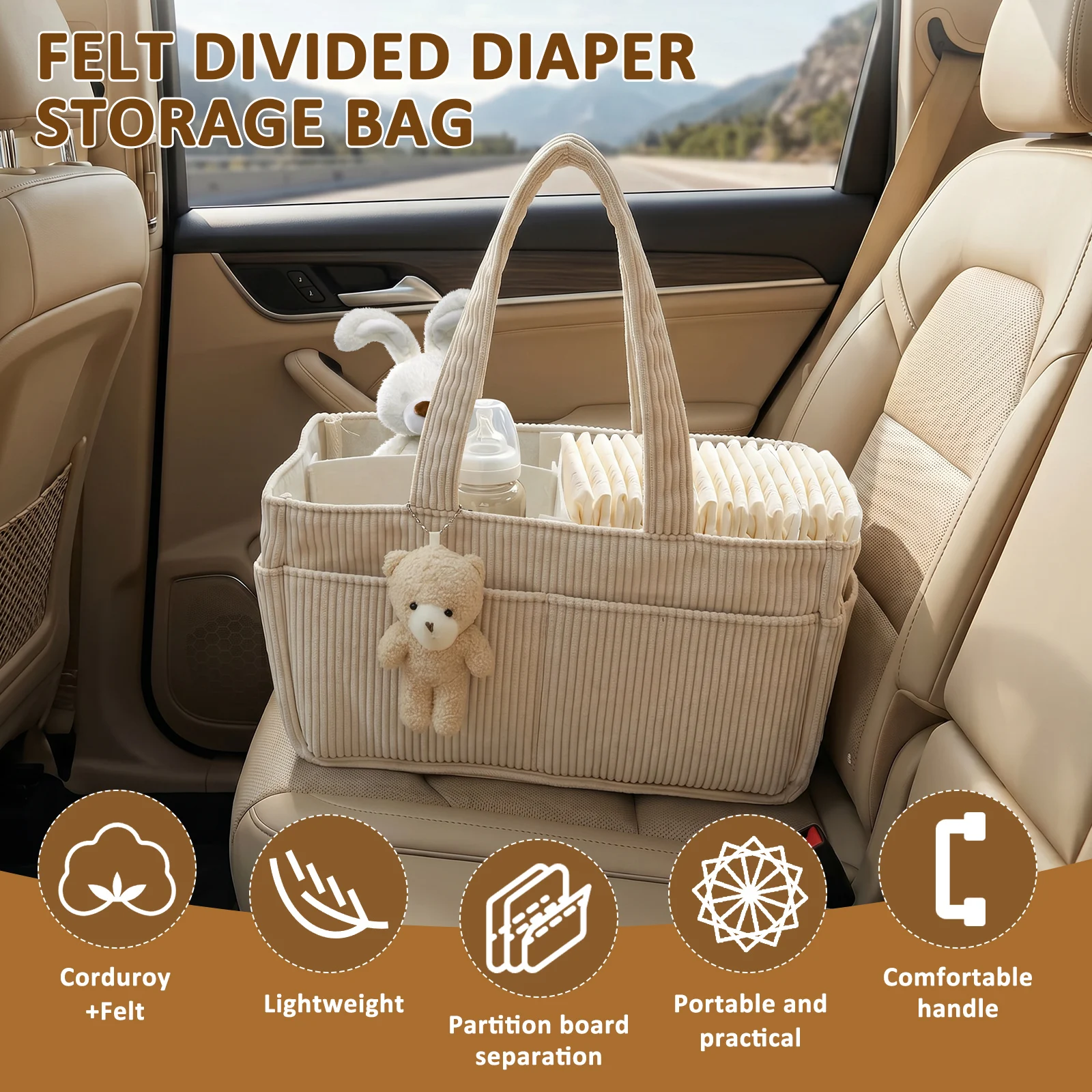 Reistas voor moeders, opvouwba - Diaper Caddy Organizer recensie en prijs