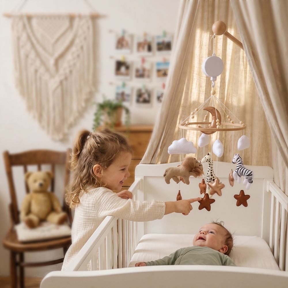 Houten bedbel babywieg mobiel  - Baby Nursery Bedding recensie en prijs