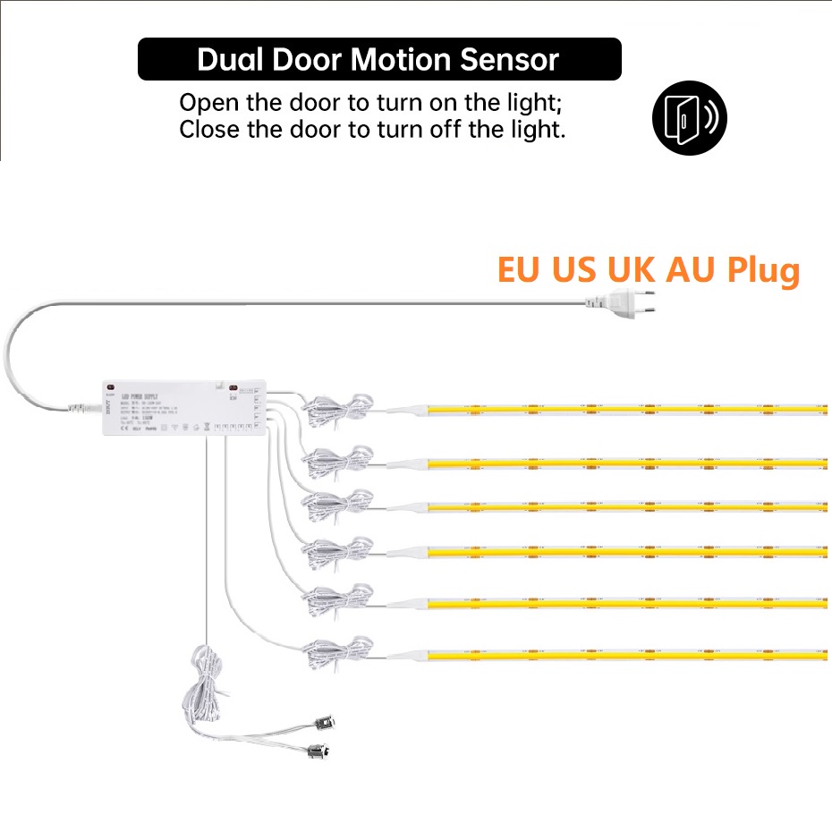 AU EU US UK Plug 12V COB LED S - Drawer Dresser White recensie en prijs