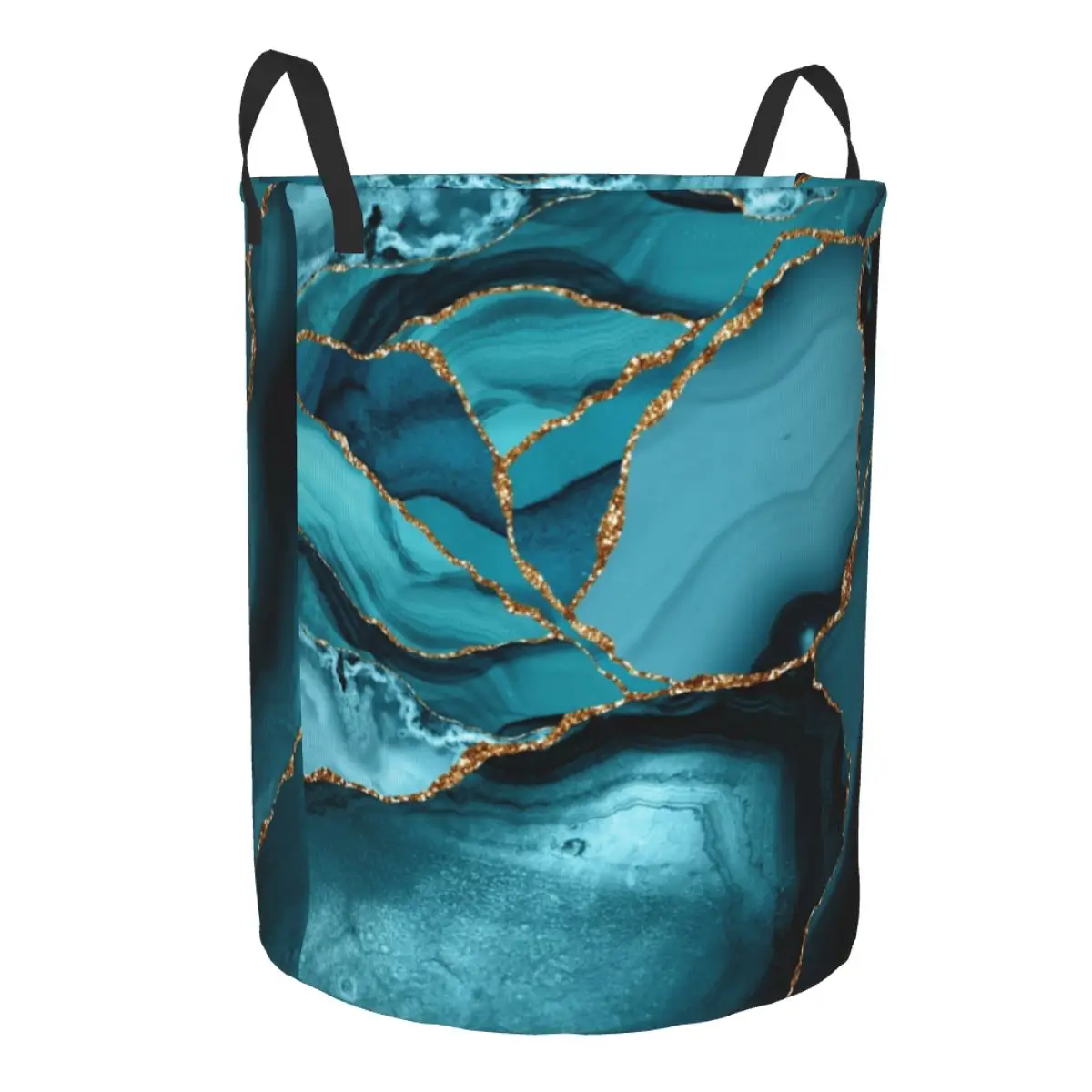 Aangepaste blauwgroen en goud  - Baby Nursery Basket recensie en prijs