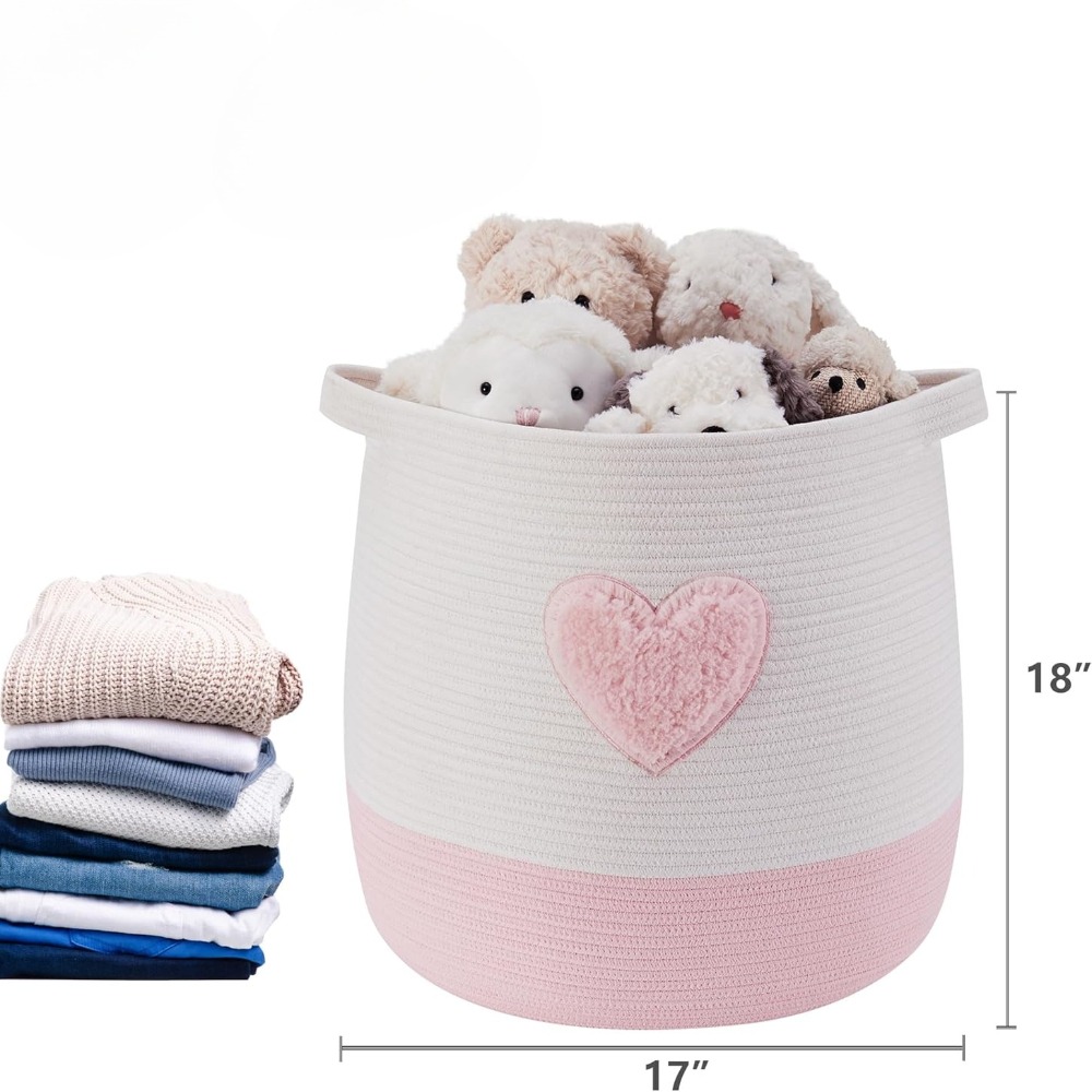 Roze wasmand mand voor kindere - Baby Nursery Basket recensie en prijs