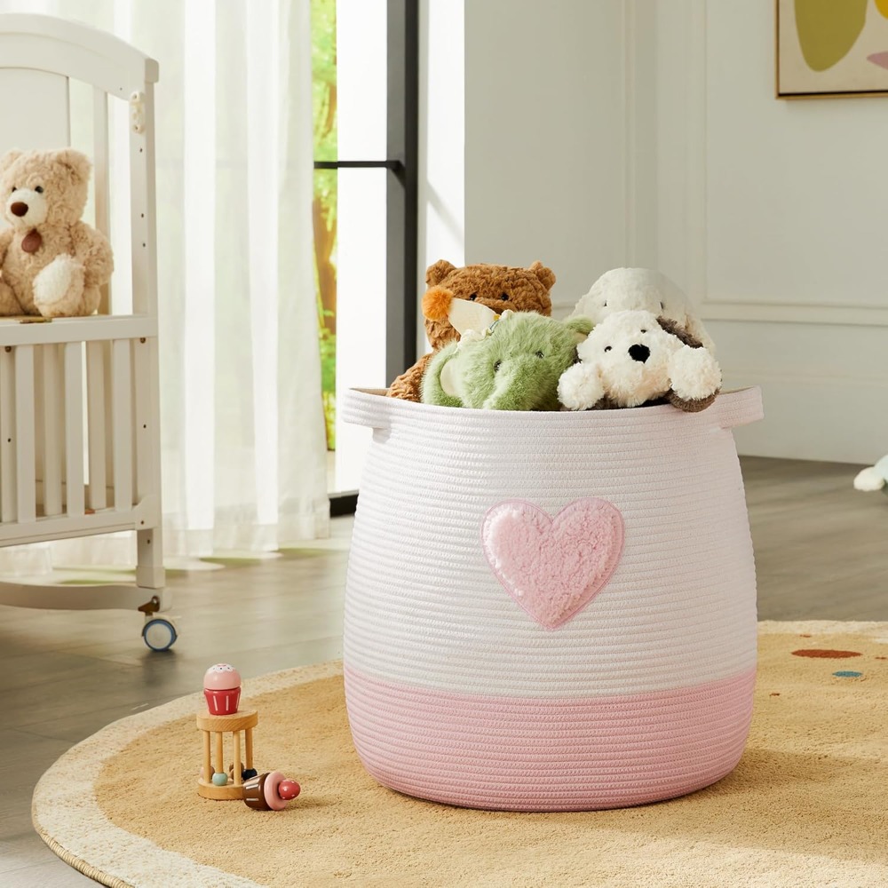 Roze wasmand mand voor kindere - Baby Nursery Basket recensie en prijs