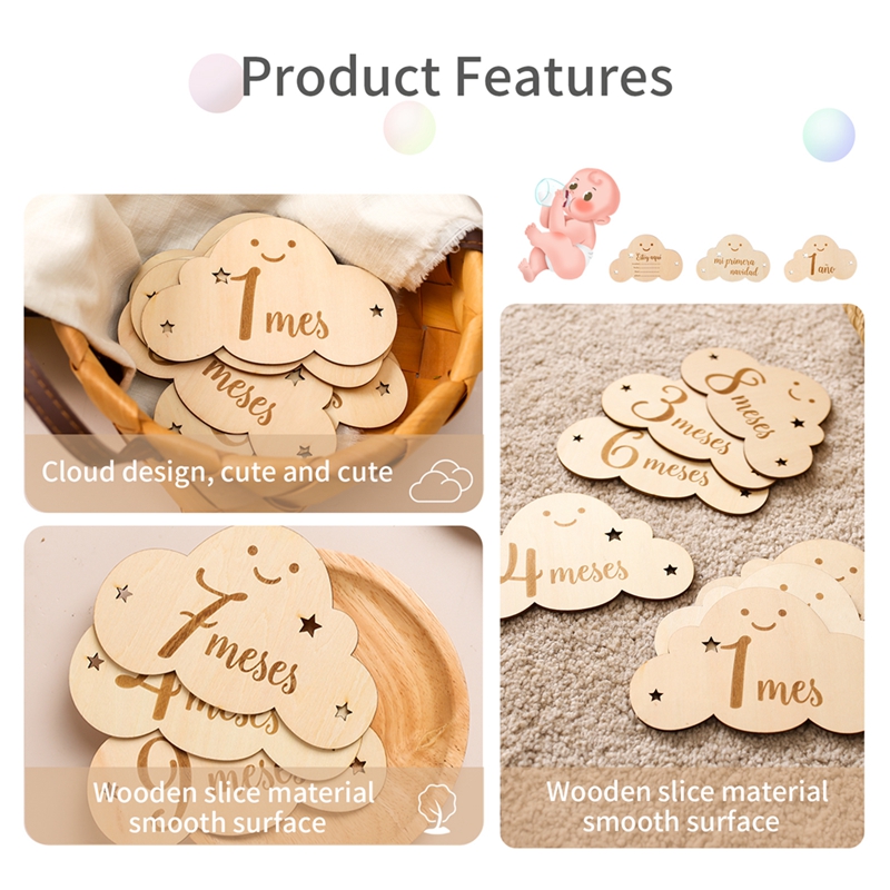 Spaans Alfabet Baby Houten Mij - Milestone Card Set recensie en prijs