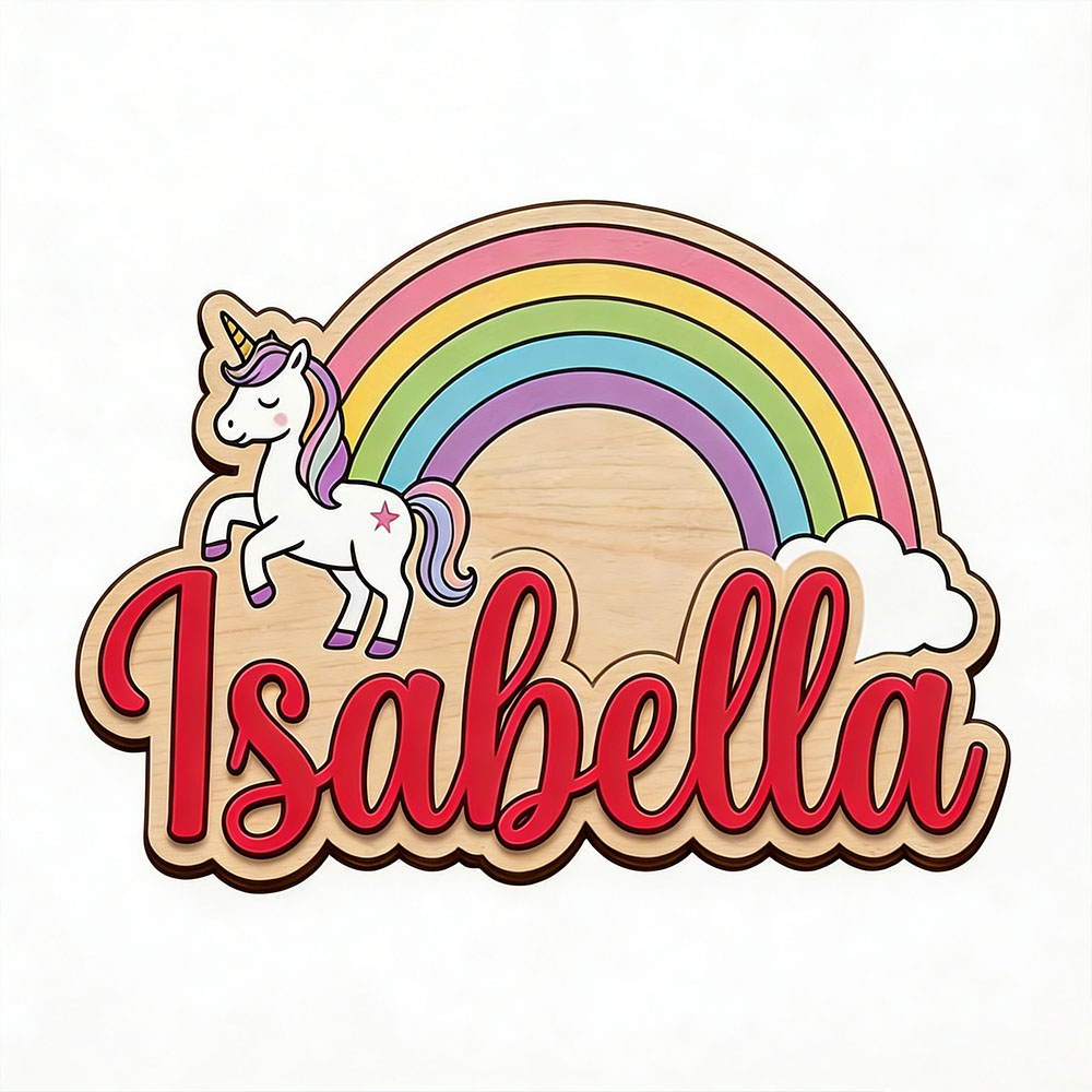 Eenhoorn & Pastel Regenboog Aa - Baby Nursery Pictures recensie en prijs
