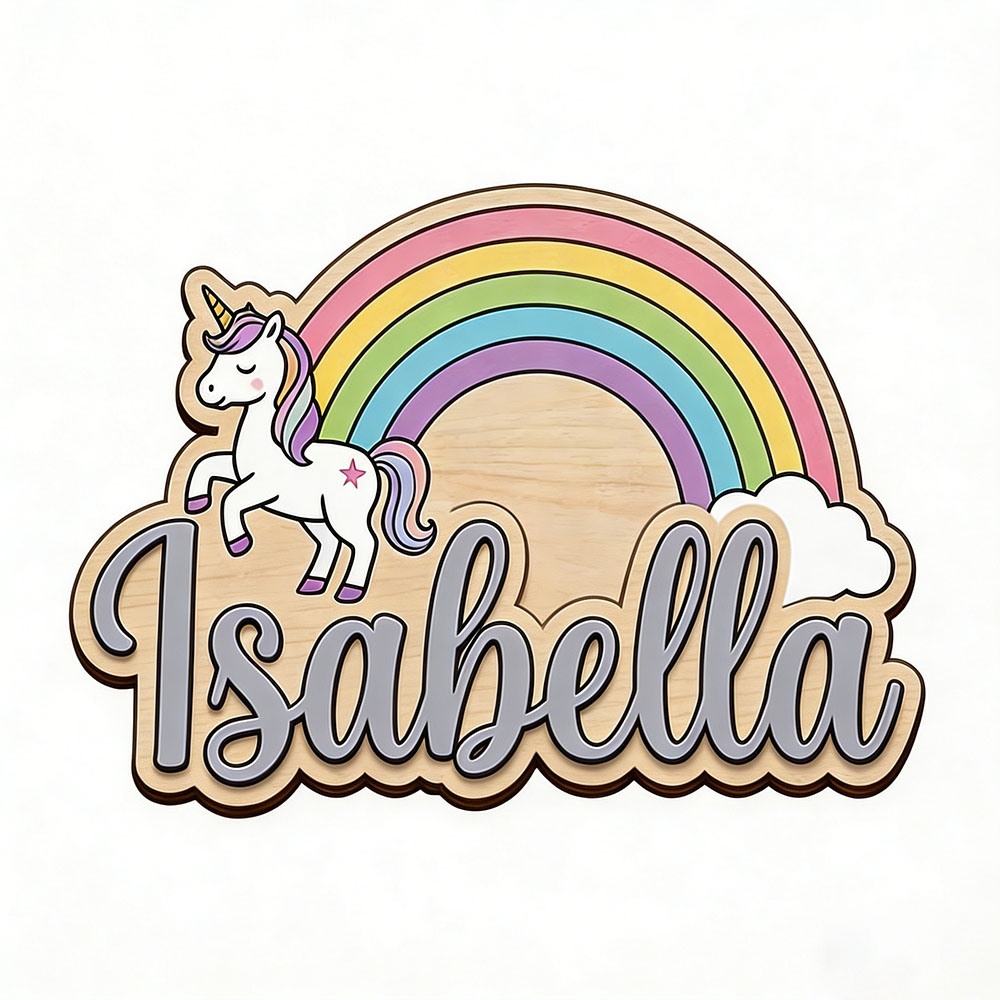 Eenhoorn & Pastel Regenboog Aa - Baby Nursery Pictures recensie en prijs