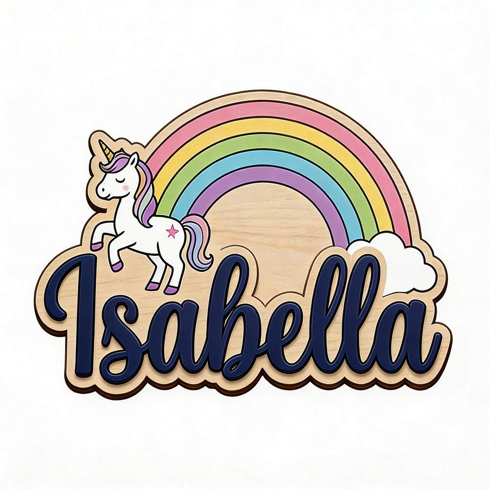 Eenhoorn & Pastel Regenboog Aa - Baby Nursery Pictures recensie en prijs