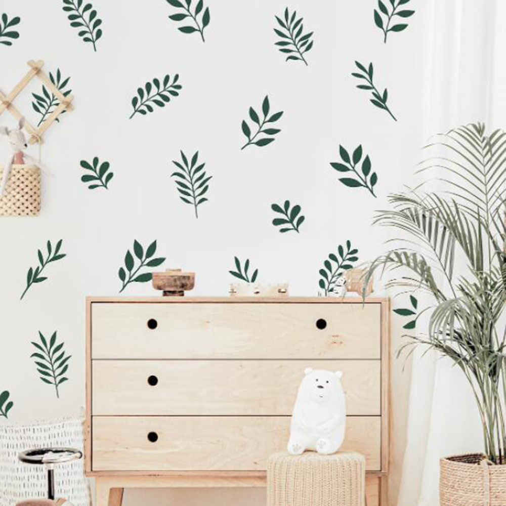 41 stuks botanische blad muurs - Baby Nursery Design recensie en prijs