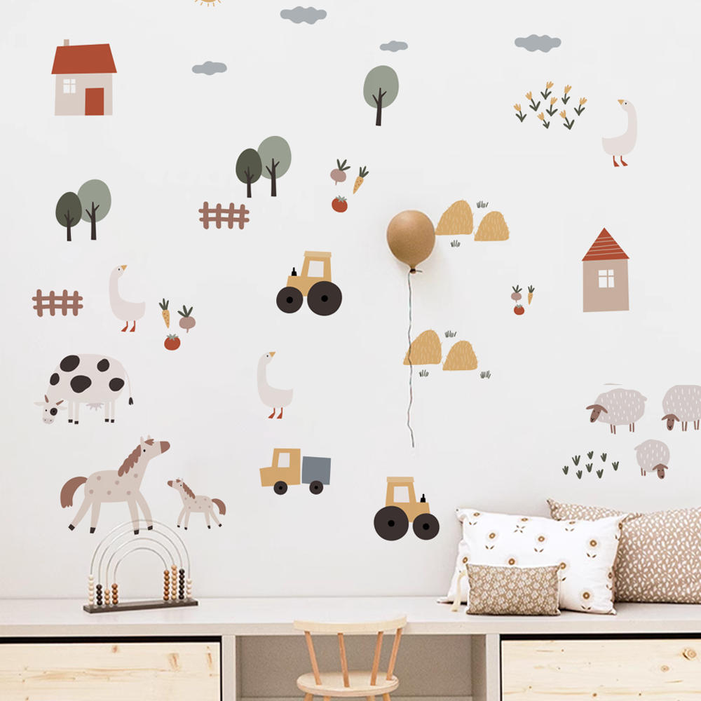 Boho Cartoon Leuke Koeien Boer - Baby Nursery Design recensie en prijs