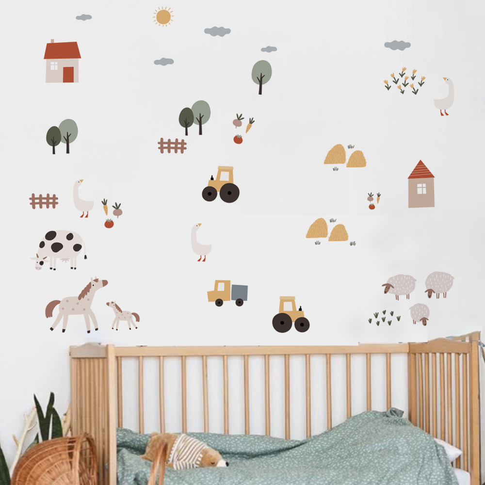 Boho Cartoon Leuke Koeien Boer - Baby Nursery Design recensie en prijs