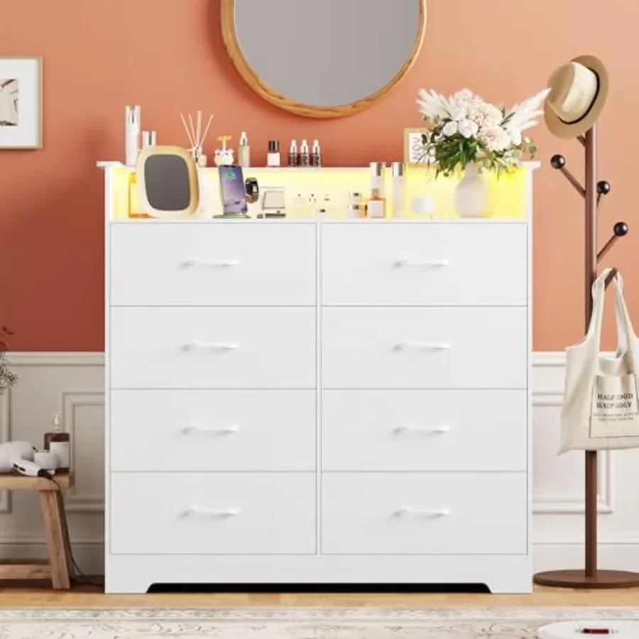 Dressoir met 8 lades, voorzien - Drawer Dresser White recensie en prijs