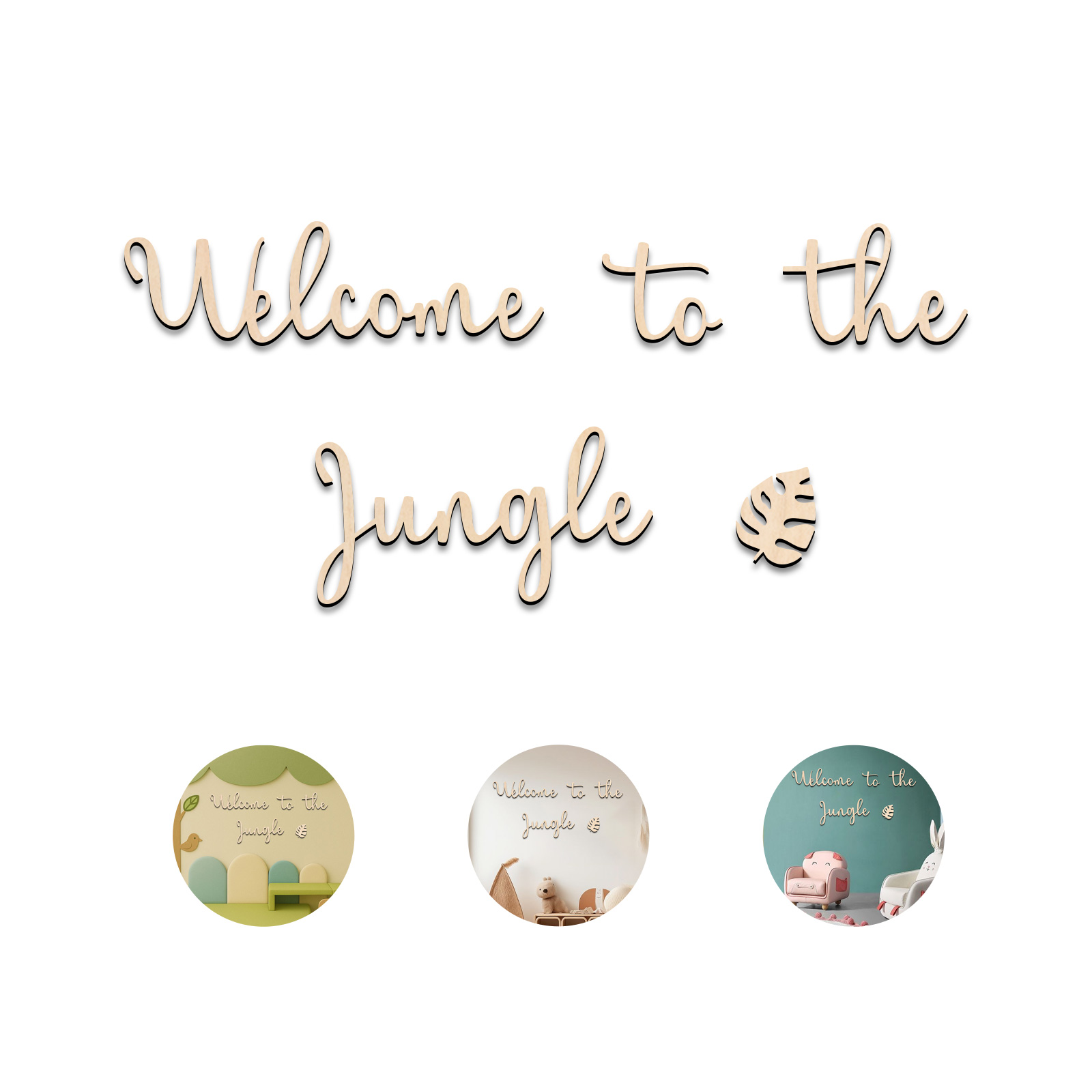 Welkom bij de Jungle houten bo - Baby Nursery Design recensie en prijs