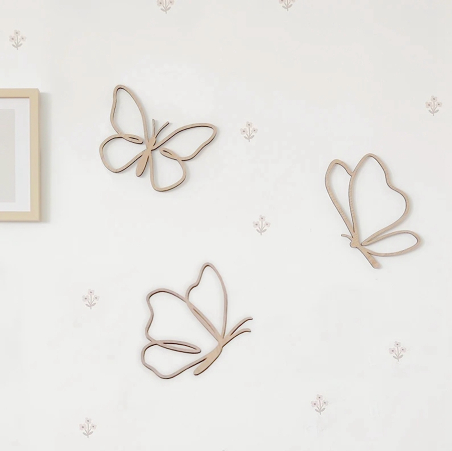 Houten Vlinderbord, Houten Wan - Baby Nursery Design recensie en prijs