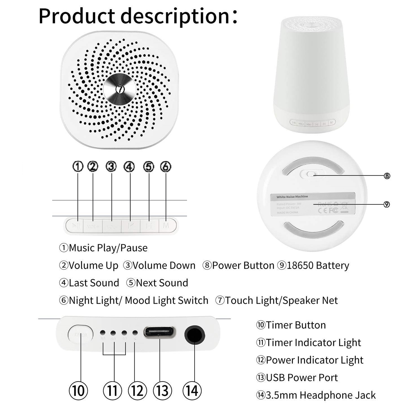 White Noise Sound Machine Baby - Baby Sound Machine White recensie en prijs